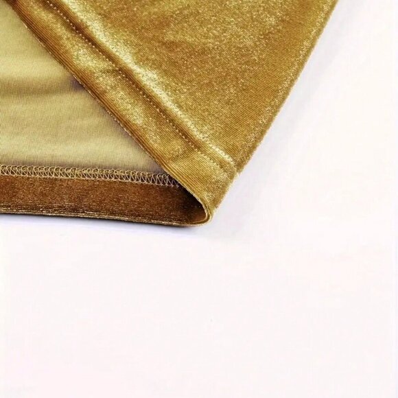 Gold Casual Women's Plush Mid-Length Coat - Picture 5 of 7